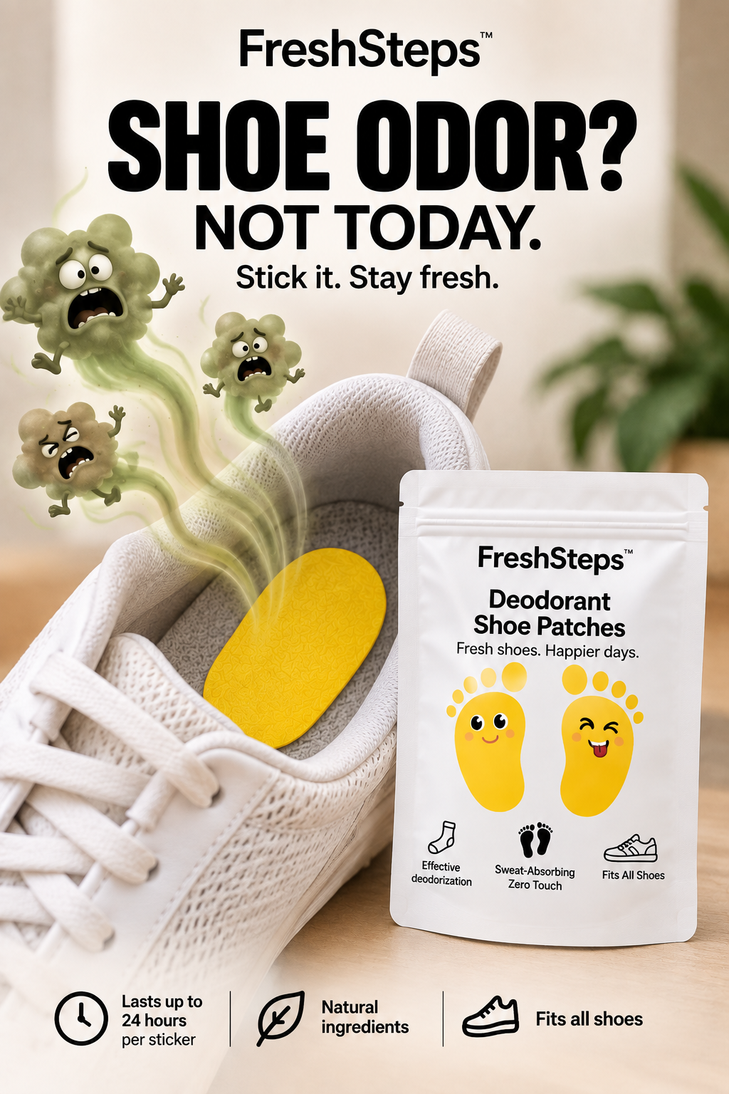 The ultimate solution for odor-free footwear.